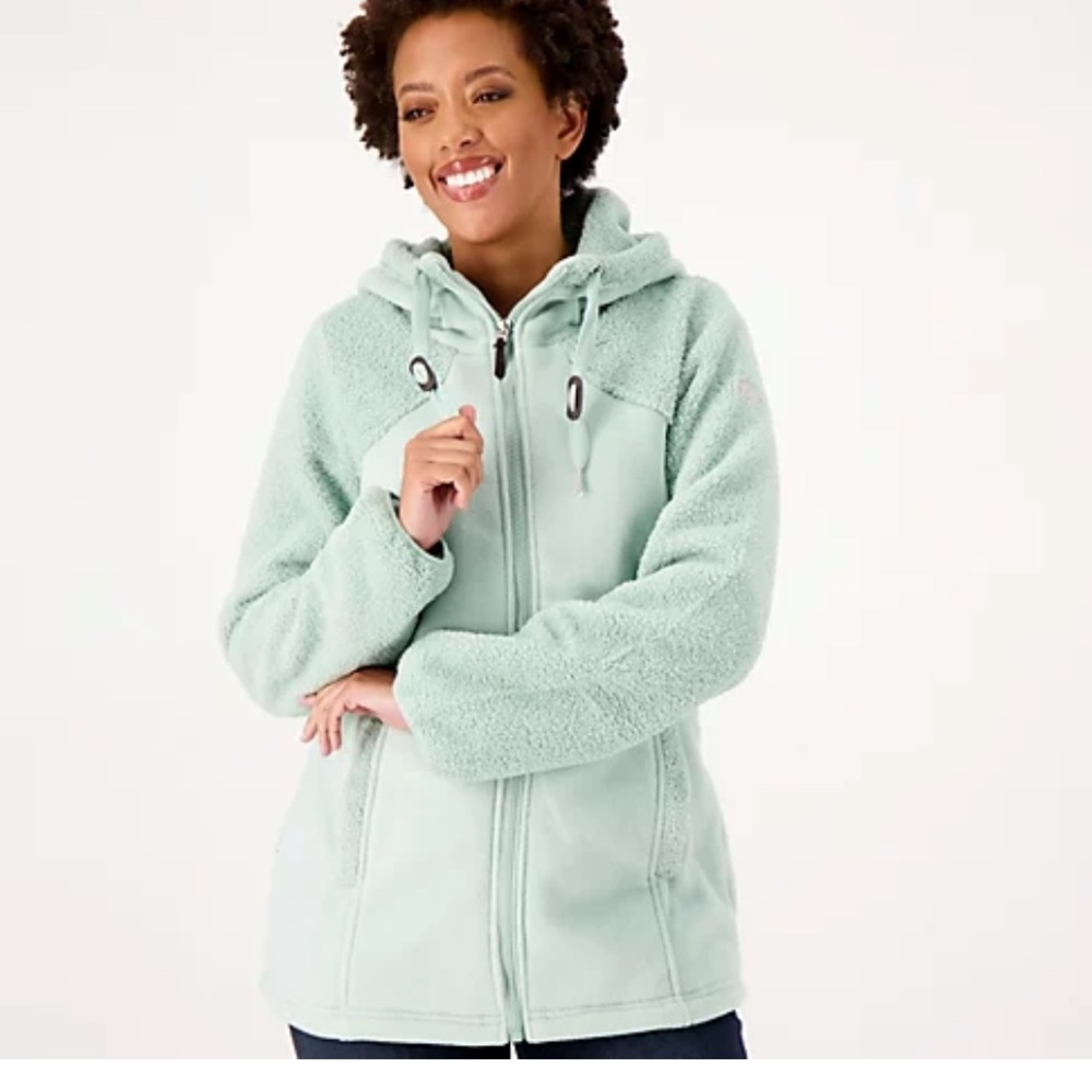 NWT Koolaburra by Ugg Bonded Fleece Jacket with Cinched Waist
